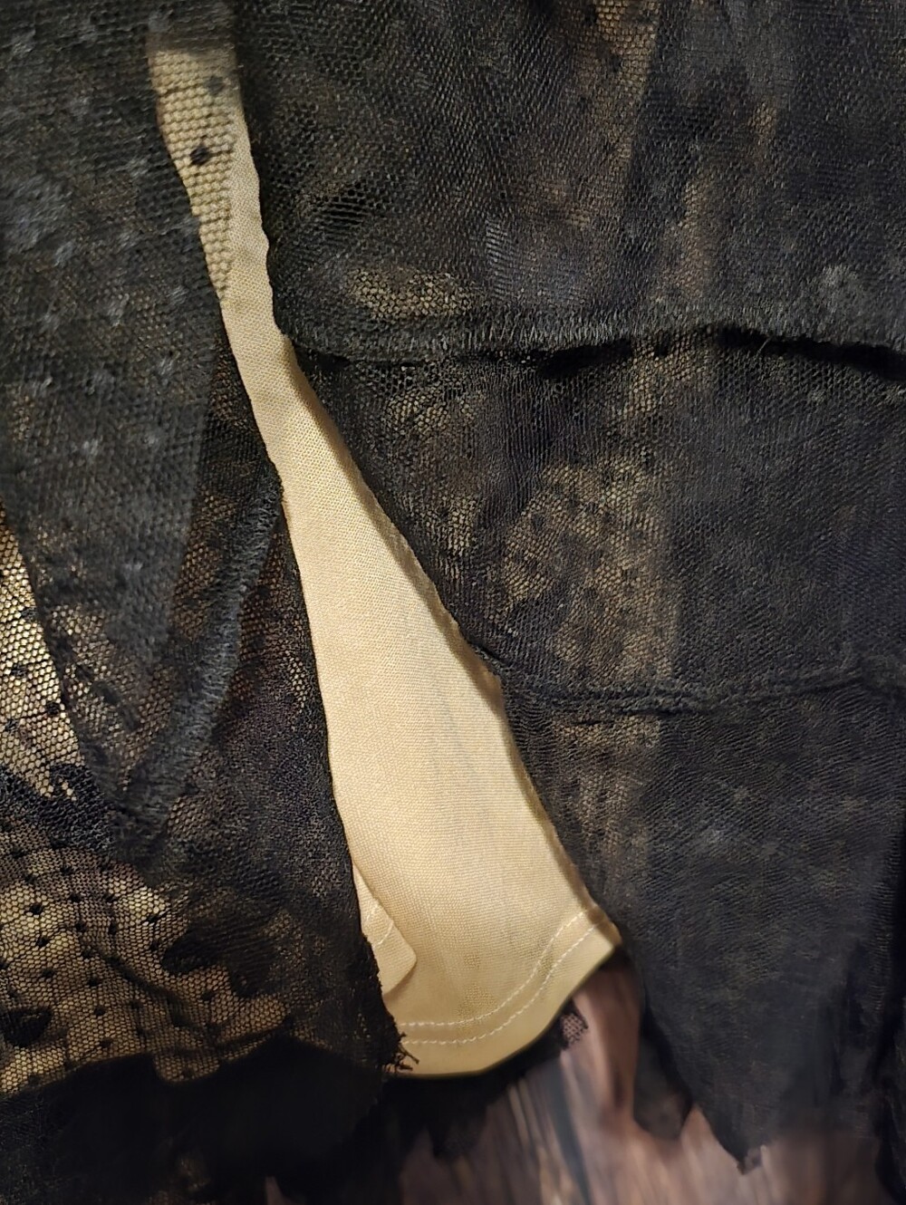 Cider Sheer Black Bow Mesh Slip Dress - Picture 3 of 5
